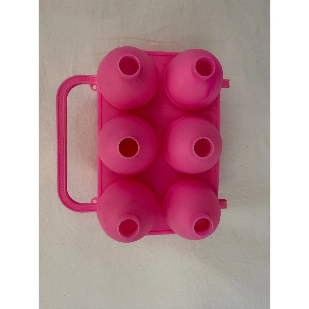 Vintage Jell-O Jiggler Egg Molds Set of 2 Pink and Purple Plastic 6 Cavity Trays